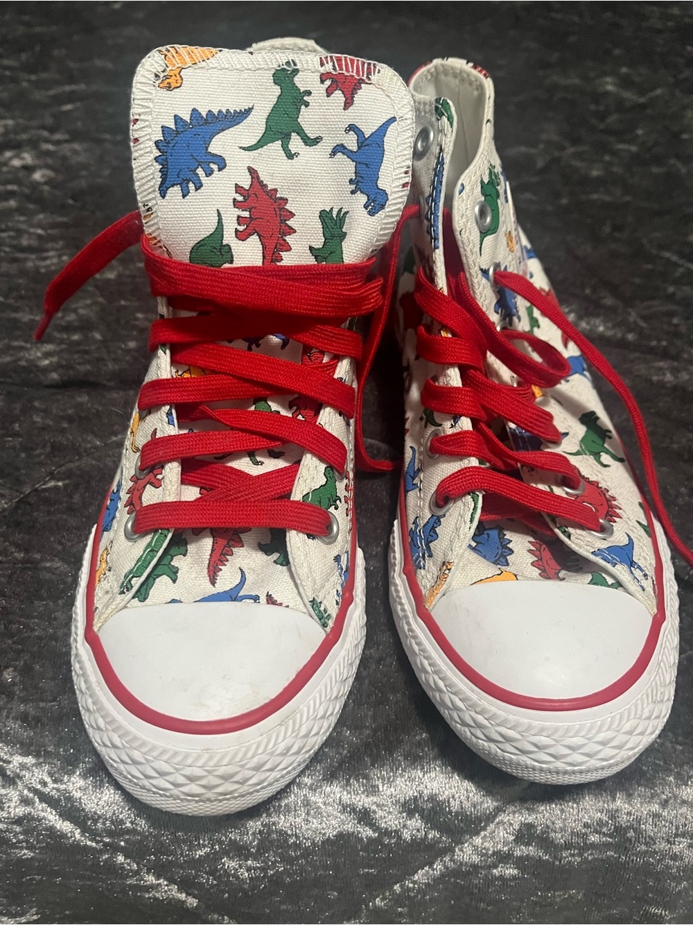 Converse Kids High-Top Dinosaur Print Sneakers